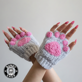 دستکش گربه ای -کد801- قلاب بافی ترند زمستانی